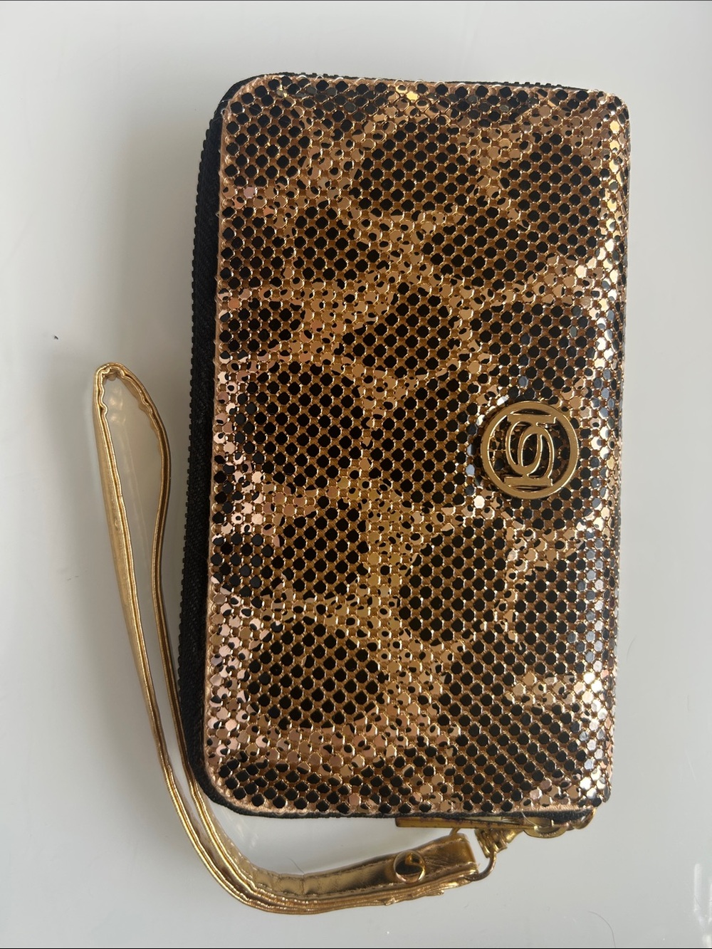 (10+) New No Tags bebe Gold Sequin Wristlet Clutch Night Club Purse Shiny